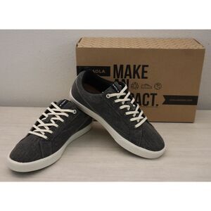 Saola SAO5070-105 Women's Sz 8W Dark Gray Cannon Canvas Lace Up Shoes
